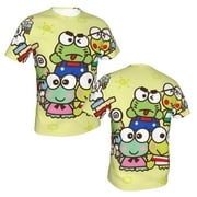 Unisex Keroppi T Shirts 3D Printed Short Sleeve Shirts Casual Graphics Tees For Adult Men Women